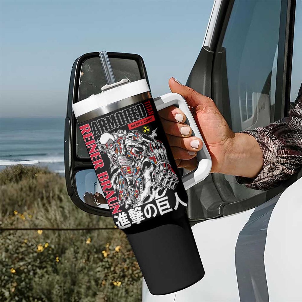 Armored Titan Attack on Titan Tumbler With Handle Anime Style TS04
