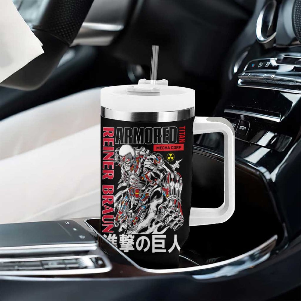Armored Titan Attack on Titan Tumbler With Handle Anime Style TS04