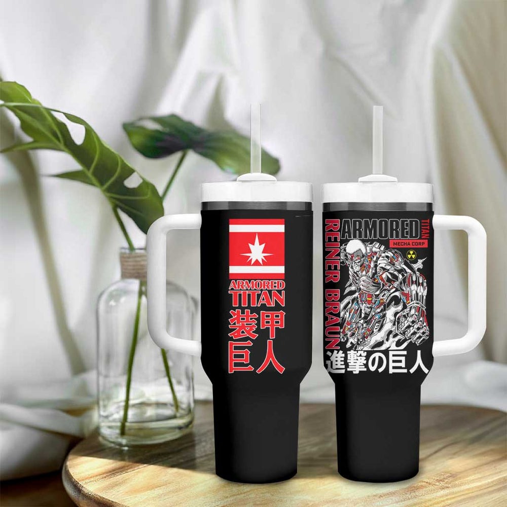 Armored Titan Attack on Titan Tumbler With Handle Anime Style TS04