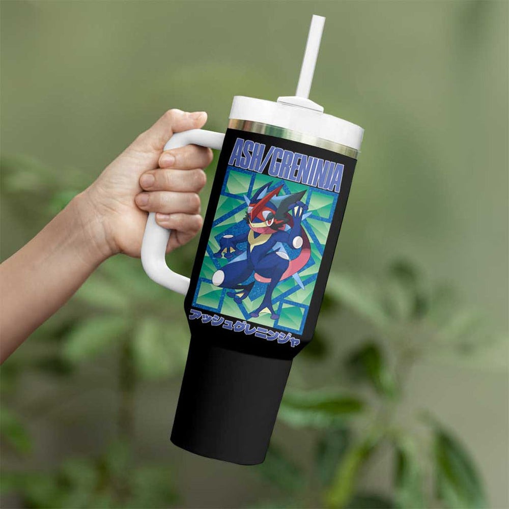 Ash Greninja Poke Tumbler With Handle Anime Style TS04 Ash Greninja Poke Tumbler With Handle Anime Style TS04