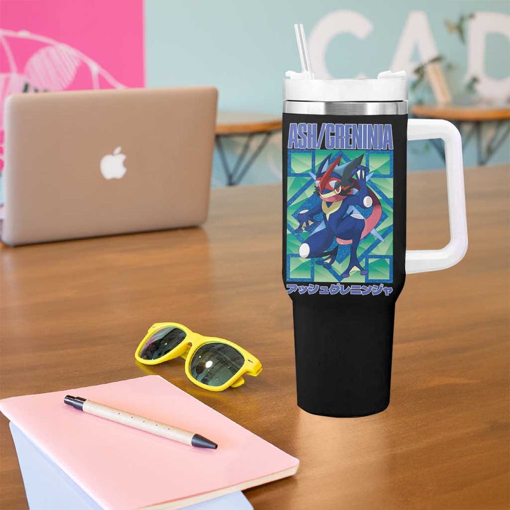 Ash Greninja Poke Tumbler With Handle Anime Style TS04 Ash Greninja Poke Tumbler With Handle Anime Style TS04