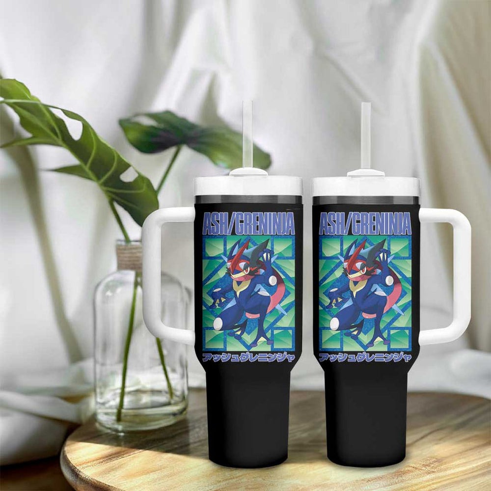 Ash Greninja Poke Tumbler With Handle Anime Style TS04 Ash Greninja Poke Tumbler With Handle Anime Style TS04