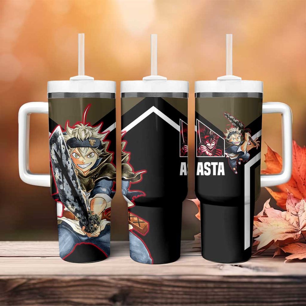 Asta - Black Clover Tumbler With Handle Anime Style TS04 Asta - Black Clover Tumbler With Handle Anime Style TS04