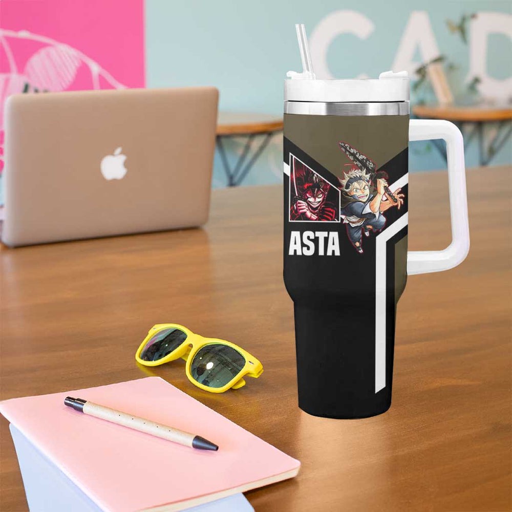 Asta - Black Clover Tumbler With Handle Anime Style TS04 Asta - Black Clover Tumbler With Handle Anime Style TS04