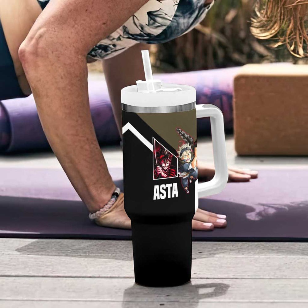 Asta - Black Clover Tumbler With Handle Anime Style TS04 Asta - Black Clover Tumbler With Handle Anime Style TS04