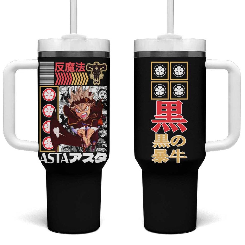 Asta V2 Black Clover Tumbler With Handle Anime Style TS04 Asta V2 Black Clover Tumbler With Handle Anime Style TS04