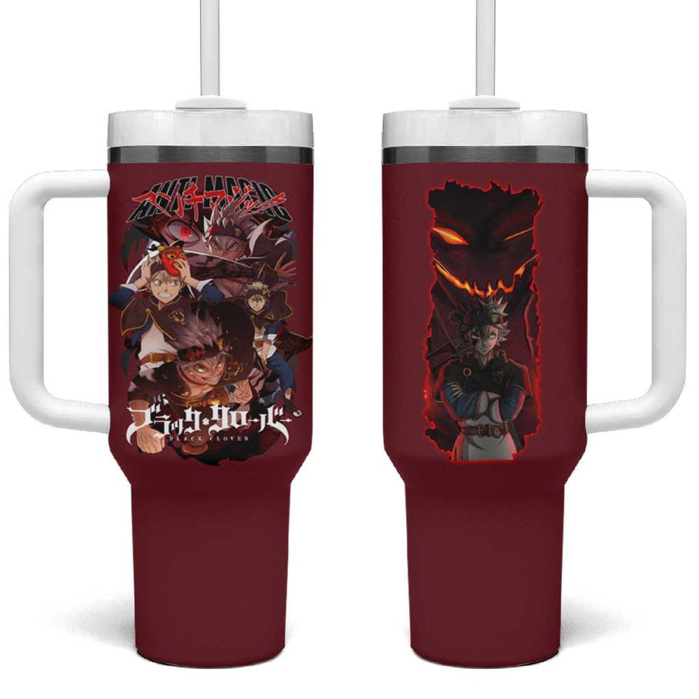 Asta V4 Black Clover Tumbler With Handle Japan Anime Style TS04 Asta V4 Black Clover Tumbler With Handle Japan Anime Style TS04