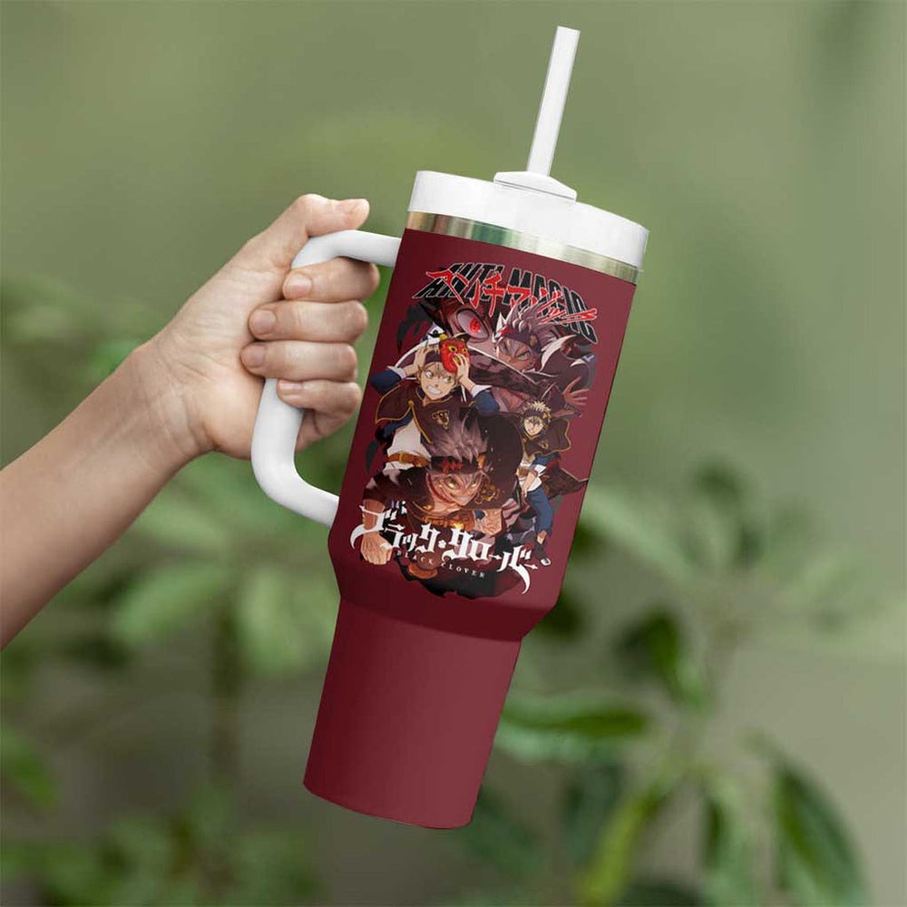 Asta V4 Black Clover Tumbler With Handle Japan Anime Style TS04 Asta V4 Black Clover Tumbler With Handle Japan Anime Style TS04