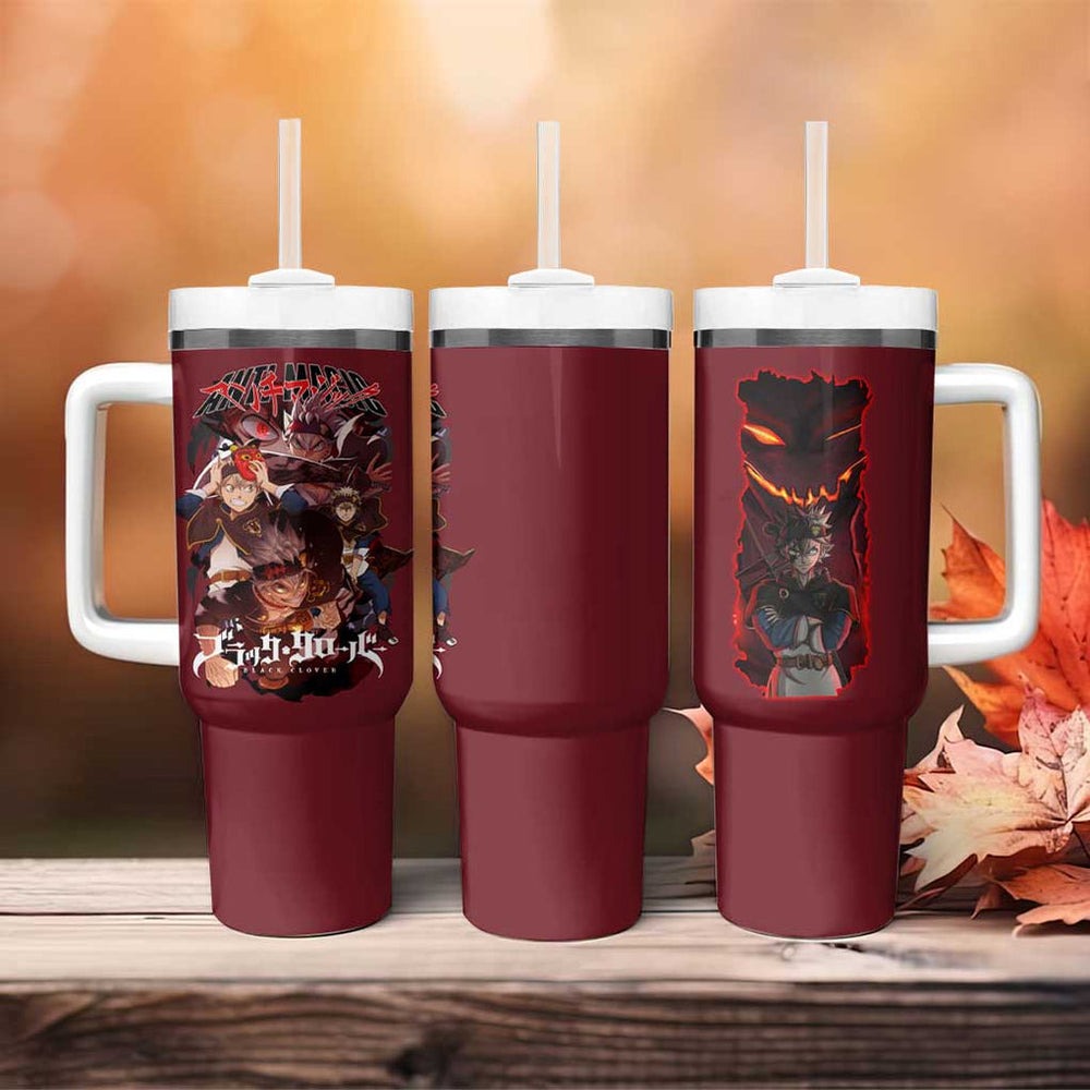 Asta V4 Black Clover Tumbler With Handle Japan Anime Style TS04 Asta V4 Black Clover Tumbler With Handle Japan Anime Style TS04
