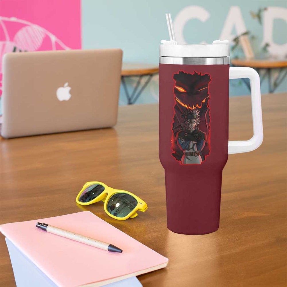 Asta V4 Black Clover Tumbler With Handle Japan Anime Style TS04 Asta V4 Black Clover Tumbler With Handle Japan Anime Style TS04