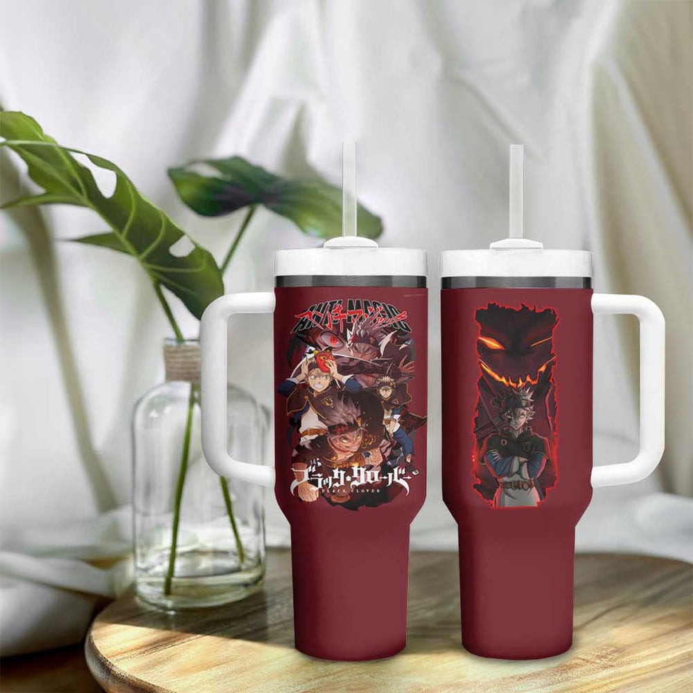 Asta V4 Black Clover Tumbler With Handle Japan Anime Style TS04 Asta V4 Black Clover Tumbler With Handle Japan Anime Style TS04