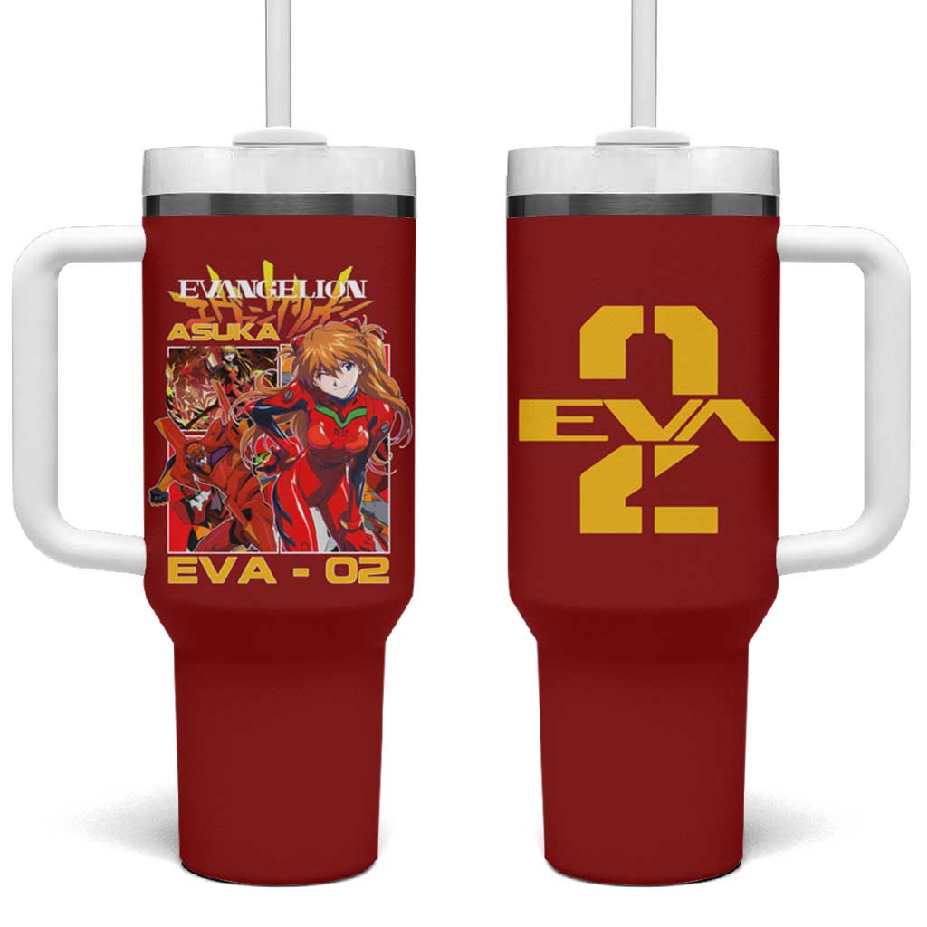 Asuka Langley Sohryu x Eva 02 Neon Genesis Evangelion Tumbler With Handle Anime Style TS04