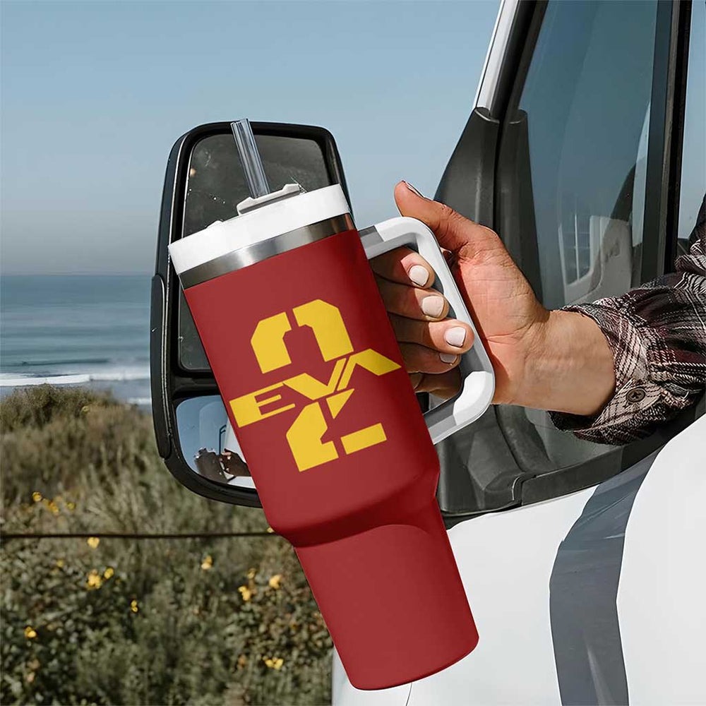 Asuka Langley Sohryu x Eva 02 Neon Genesis Evangelion Tumbler With Handle Anime Style TS04 Asuka Langley Sohryu x Eva 02 Neon Genesis Evangelion Tumbler With Handle Anime Style TS04