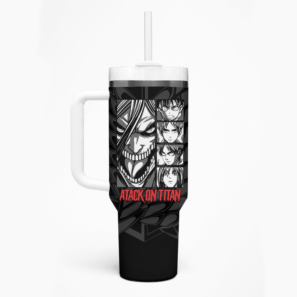 Atack On Titan Character Tumbler With Handle Anime Mix Manga Style TS04 Atack On Titan Character Tumbler With Handle Anime Mix Manga Style TS04