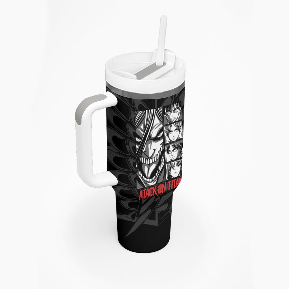 Atack On Titan Character Tumbler With Handle Anime Mix Manga Style TS04 Atack On Titan Character Tumbler With Handle Anime Mix Manga Style TS04