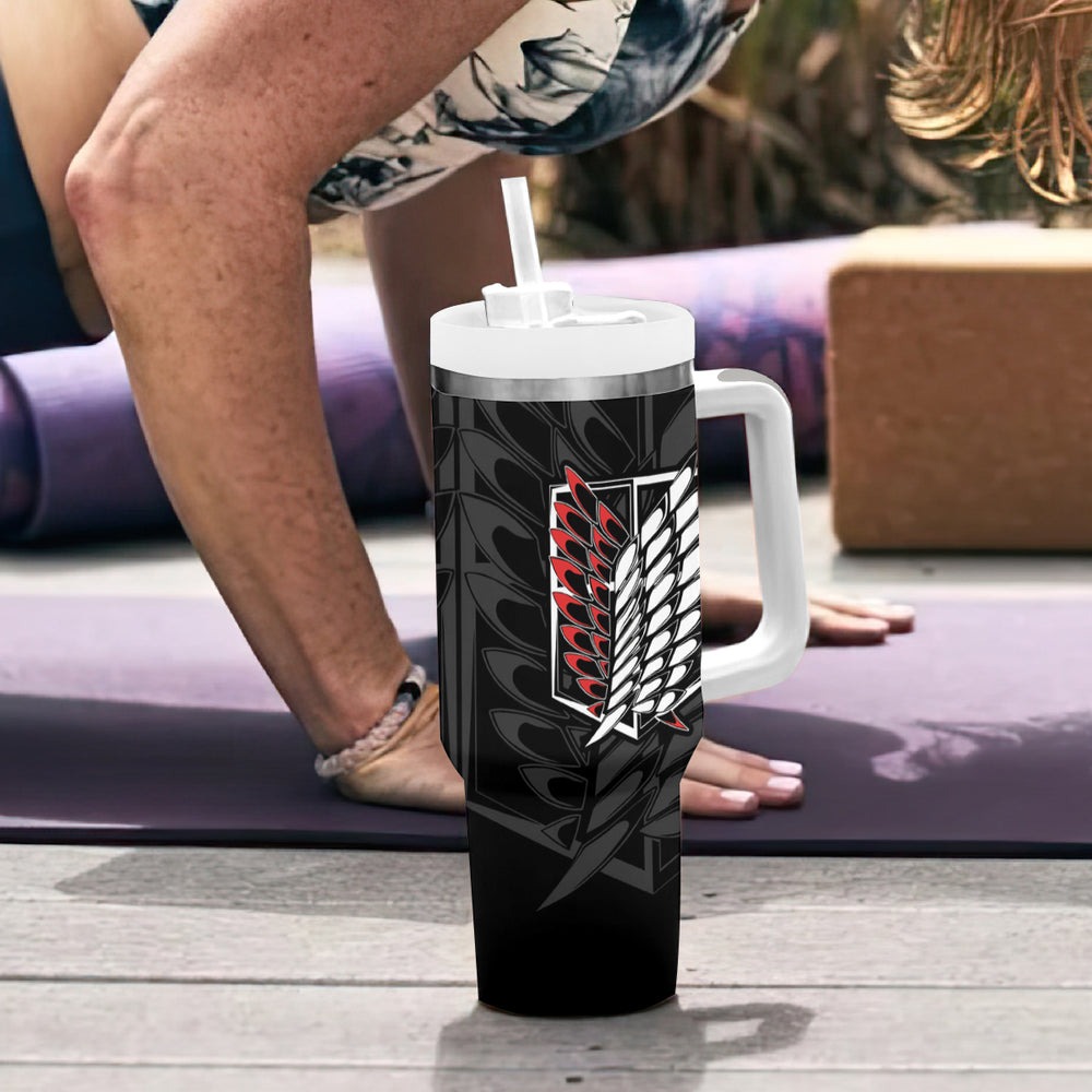 Atack On Titan Character Tumbler With Handle Anime Mix Manga Style TS04 Atack On Titan Character Tumbler With Handle Anime Mix Manga Style TS04