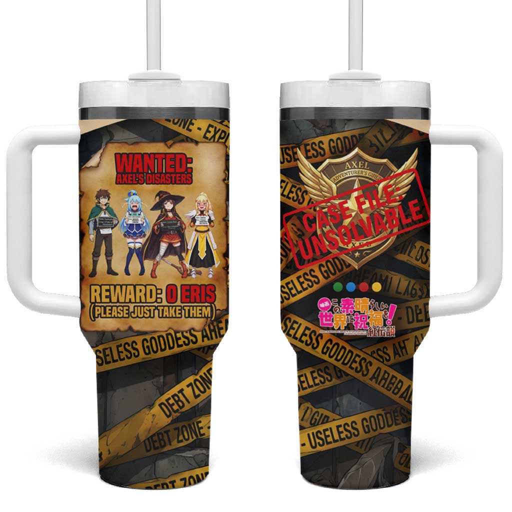 Axel’s Disasters Case File Tumbler With Handle Comic Poster Parody Style TS04