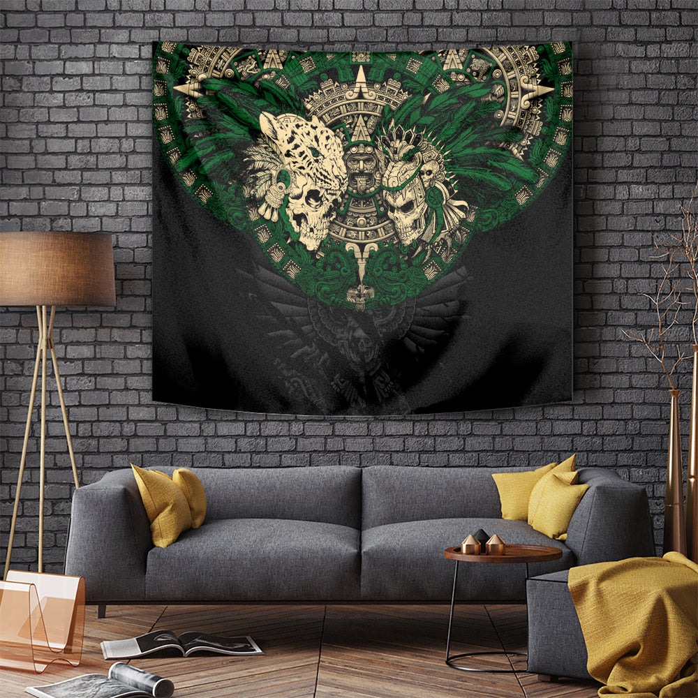 Aztec Warrior Skulls Tapestry DT02 Aztec Warrior Skulls Tapestry DT02