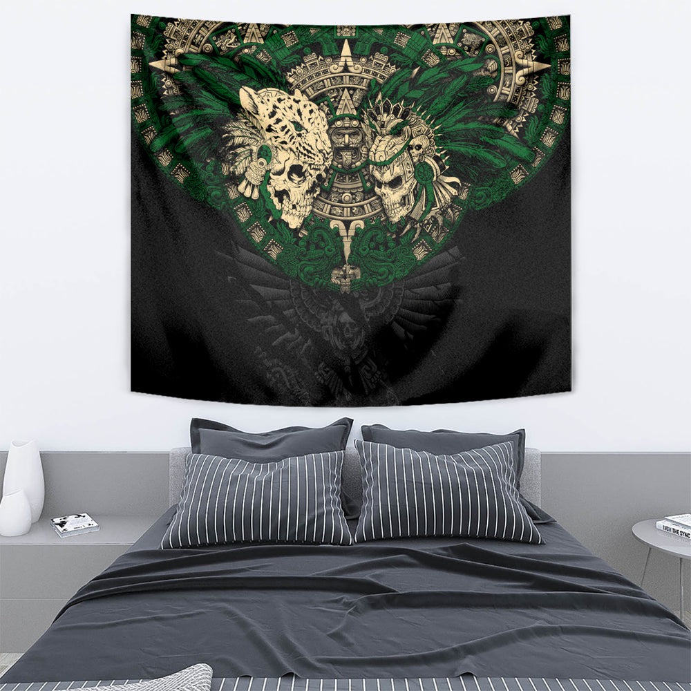 Aztec Warrior Skulls Tapestry DT02 Aztec Warrior Skulls Tapestry DT02