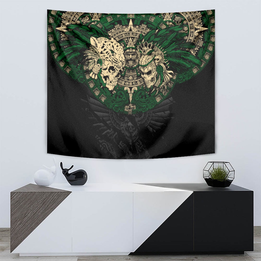 Aztec Warrior Skulls Tapestry DT02 Aztec Warrior Skulls Tapestry DT02