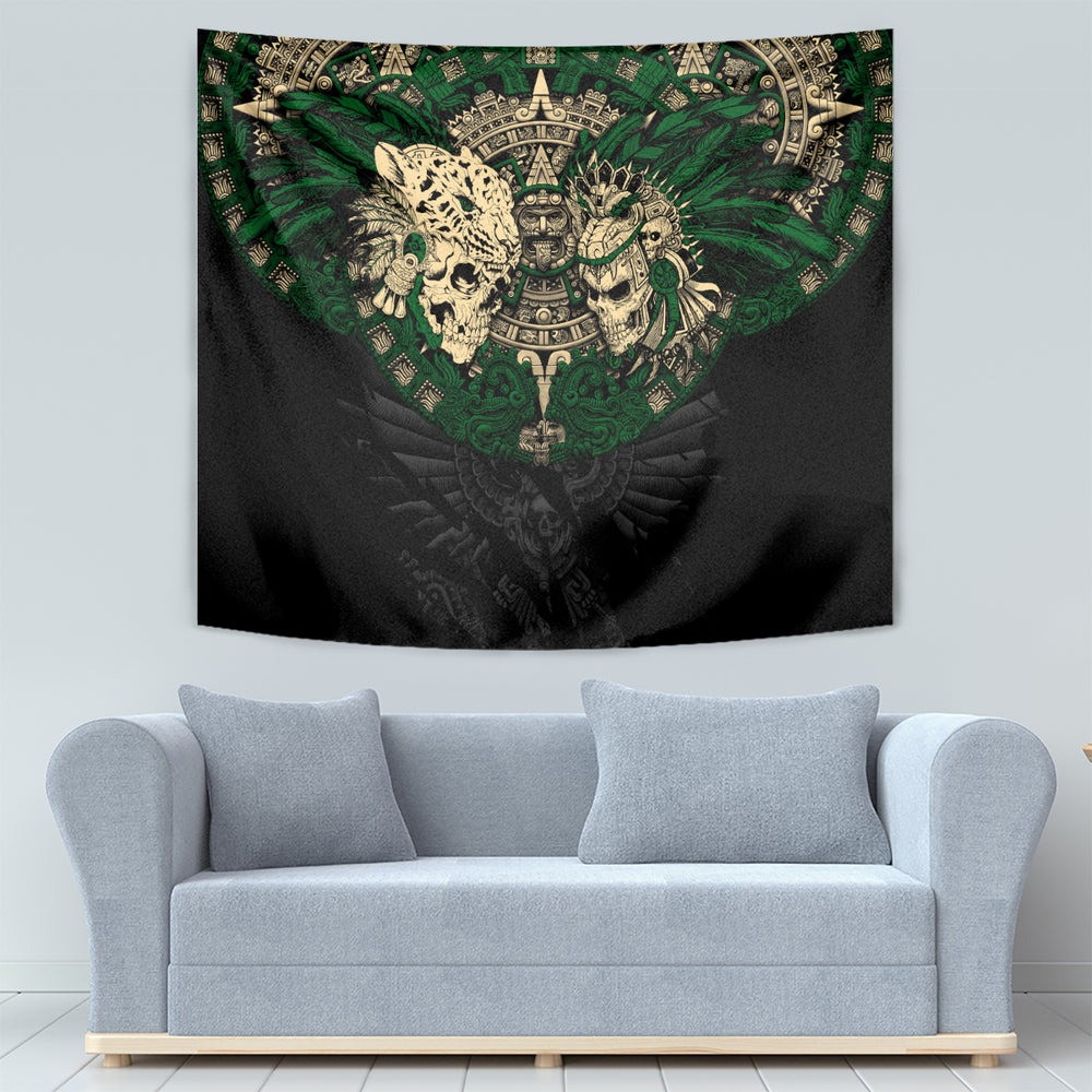 Aztec Warrior Skulls Tapestry DT02 Aztec Warrior Skulls Tapestry DT02