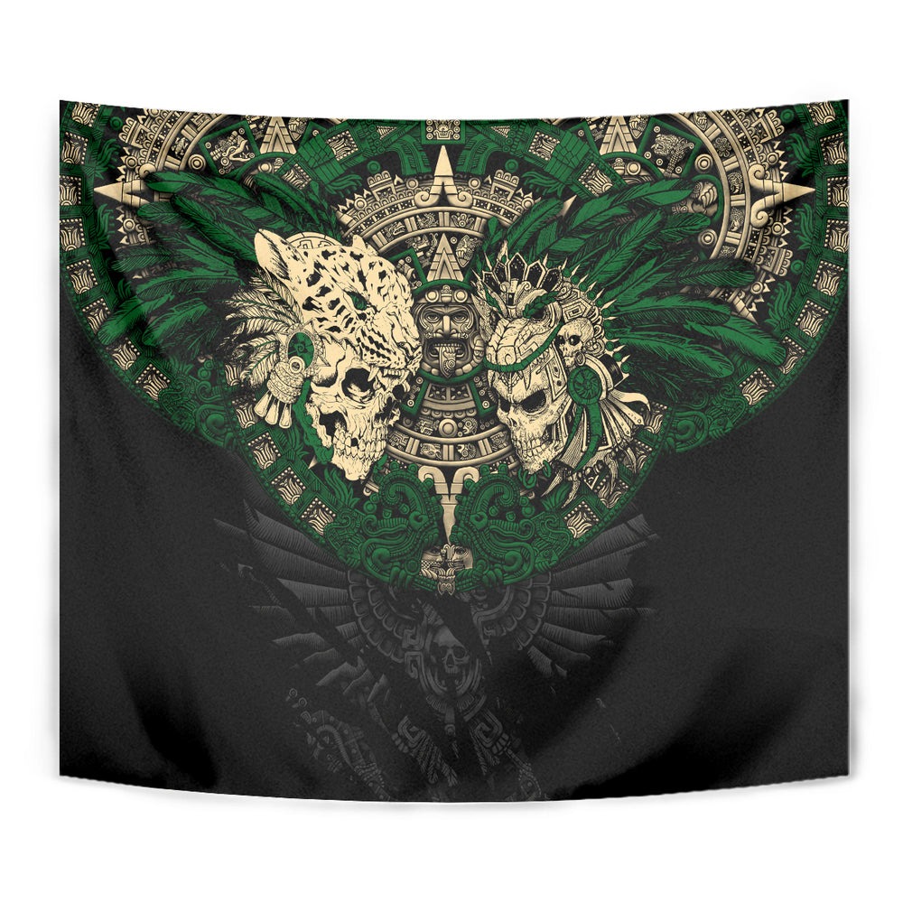 Aztec Warrior Skulls Tapestry DT02 Aztec Warrior Skulls Tapestry DT02