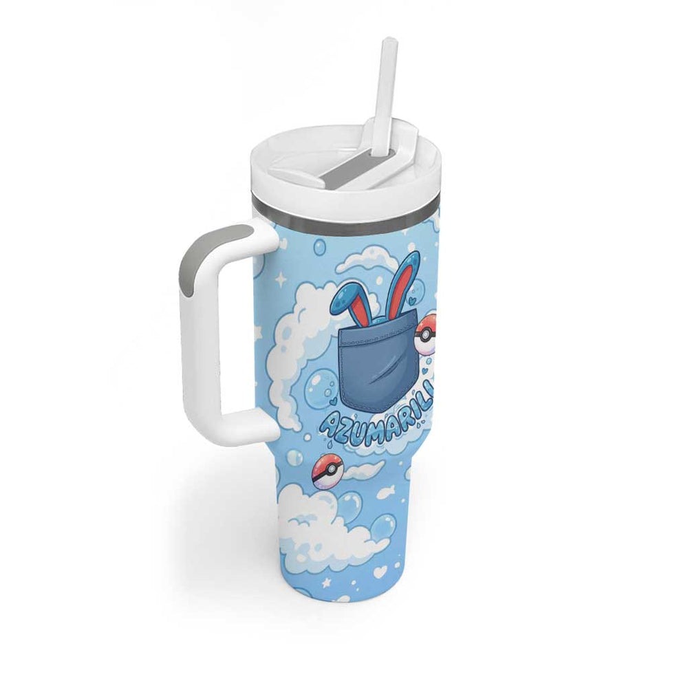 Azumarill Tumbler With Handle Dreamy Bubble Cloud Art TS04 Azumarill Tumbler With Handle Dreamy Bubble Cloud Art TS04