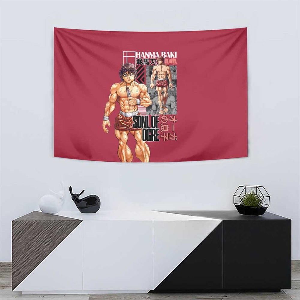 Baki Hanma Baki Tapestry Anime Style TS04 Baki Hanma Baki Tapestry Anime Style TS04