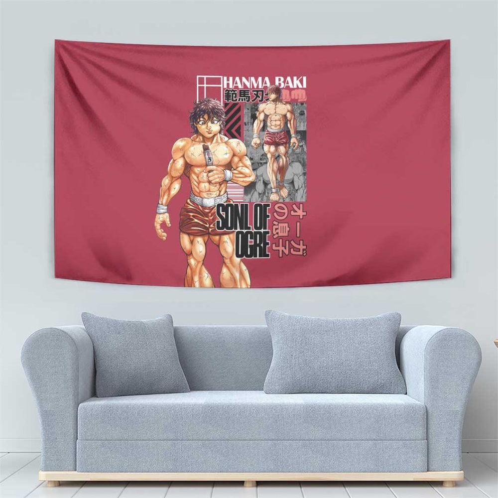 Baki Hanma Baki Tapestry Anime Style TS04 Baki Hanma Baki Tapestry Anime Style TS04