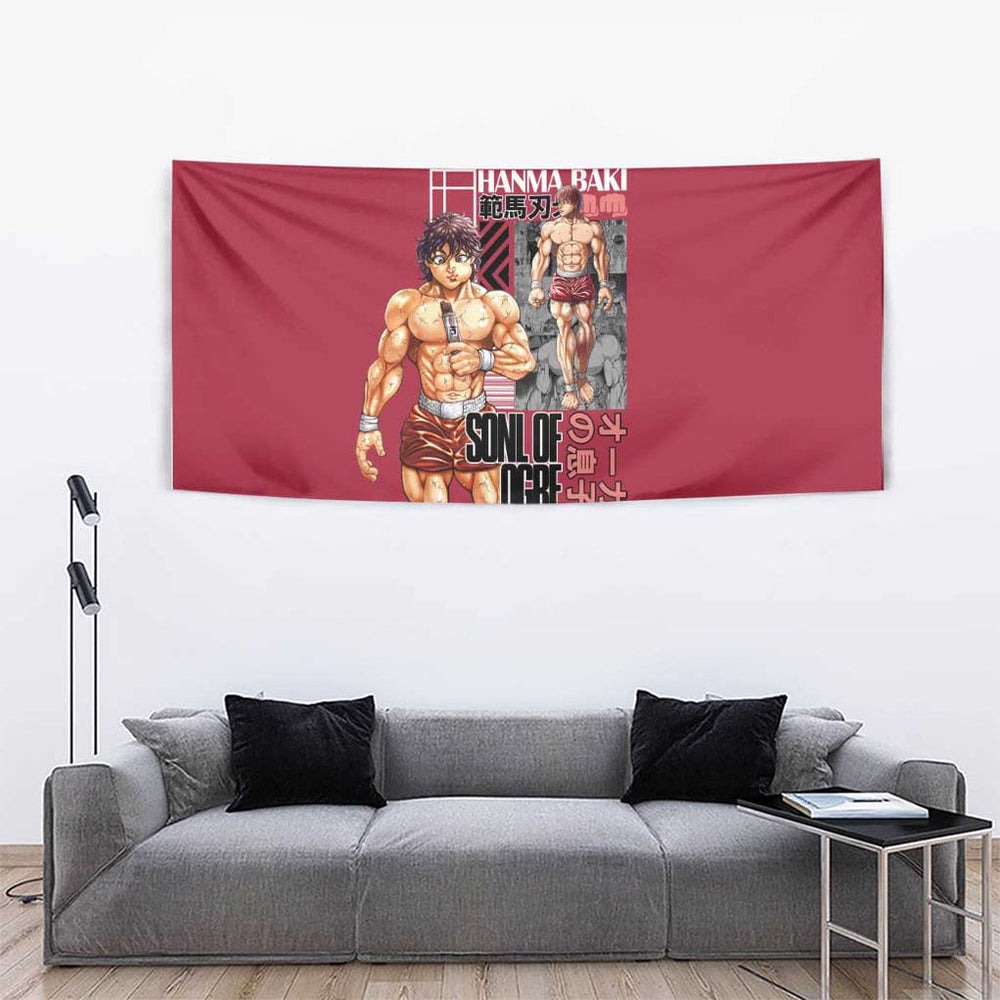 Baki Hanma Baki Tapestry Anime Style TS04 Baki Hanma Baki Tapestry Anime Style TS04