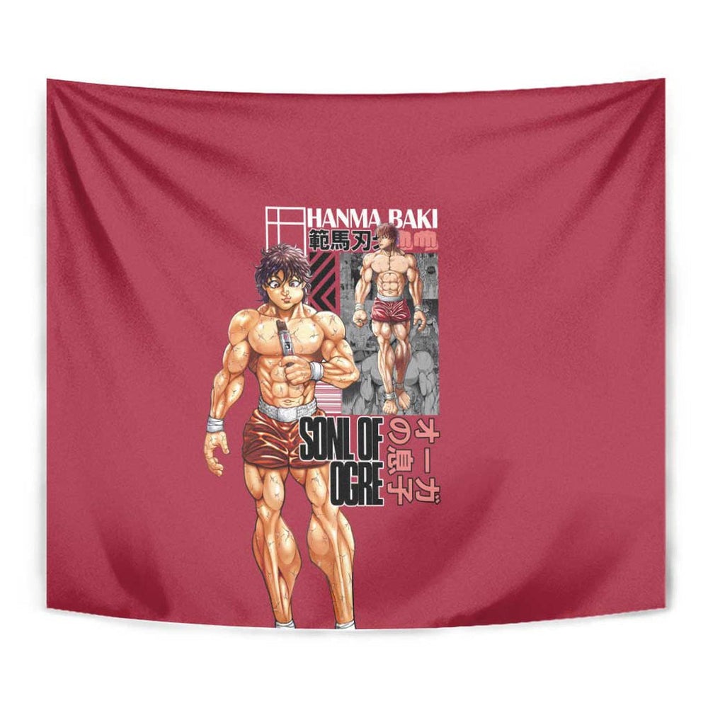 Baki Hanma Baki Tapestry Anime Style TS04 Baki Hanma Baki Tapestry Anime Style TS04