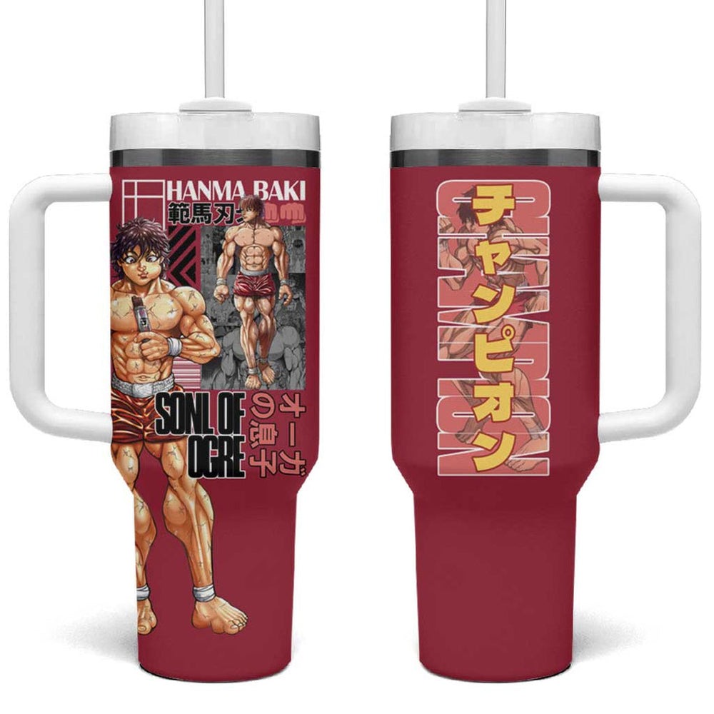 Baki Hanma Baki Tumbler With Handle Anime Style TS04 Baki Hanma Baki Tumbler With Handle Anime Style TS04