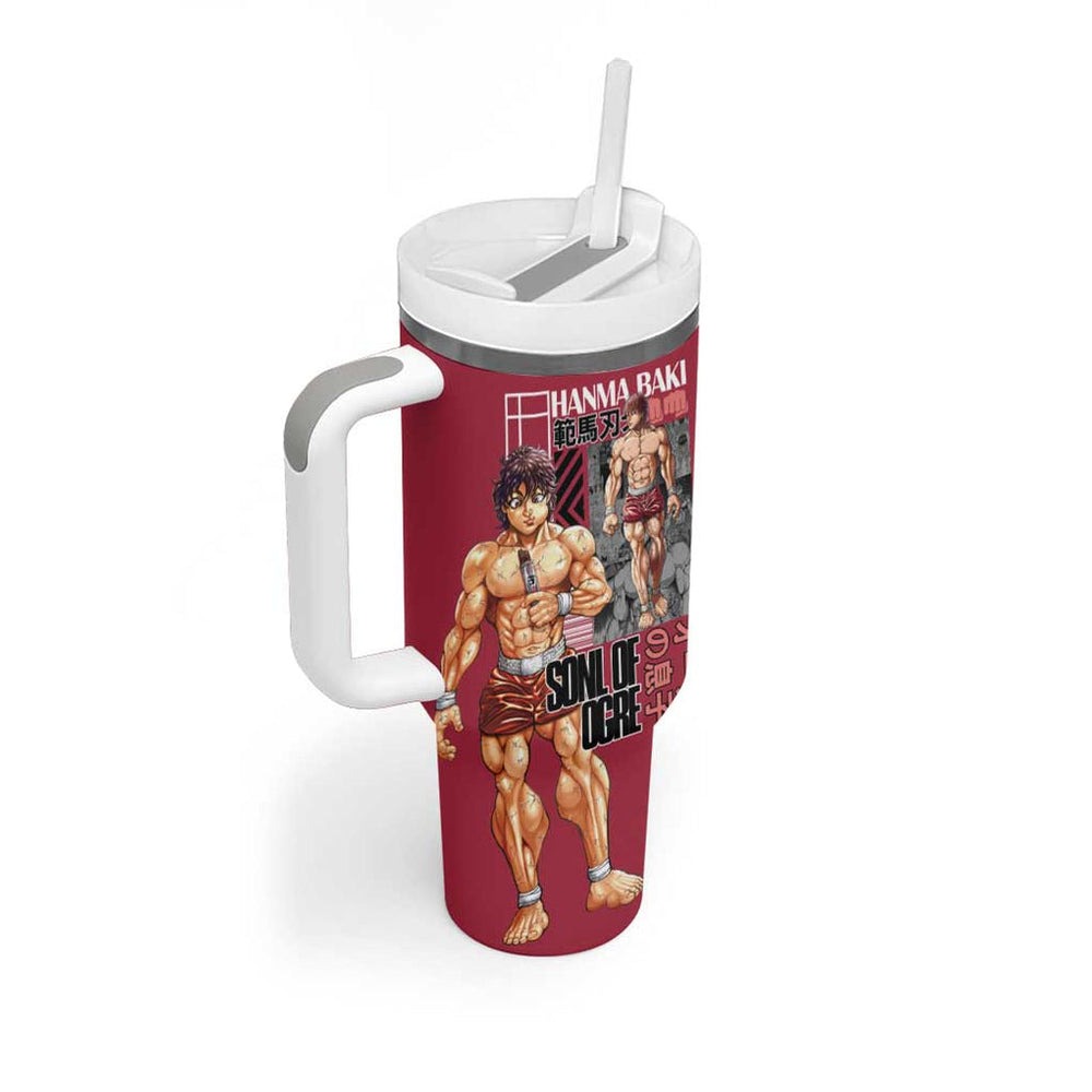 Baki Hanma Baki Tumbler With Handle Anime Style TS04 Baki Hanma Baki Tumbler With Handle Anime Style TS04