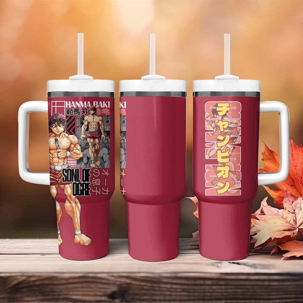 Baki Hanma Baki Tumbler With Handle Anime Style TS04 Baki Hanma Baki Tumbler With Handle Anime Style TS04
