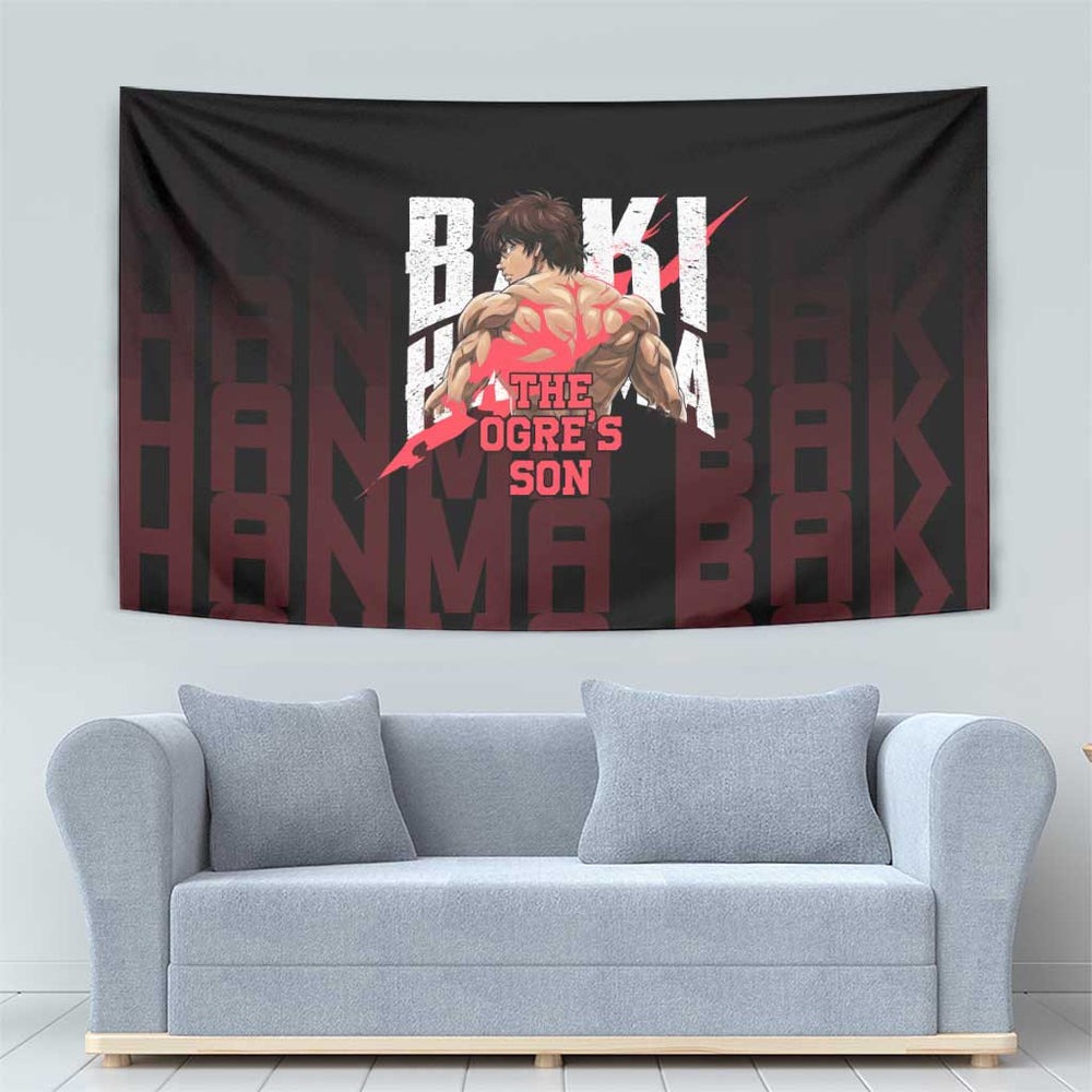 Baki Hanma The Ogre's Son Gym Theme Tumbler With Handle with Intense Anime Artwork and Muscular Back Design TS04 Baki Hanma The Ogre's Son Gym Theme Tumbler With Handle with Intense Anime Artwork and Muscular Back Design TS04