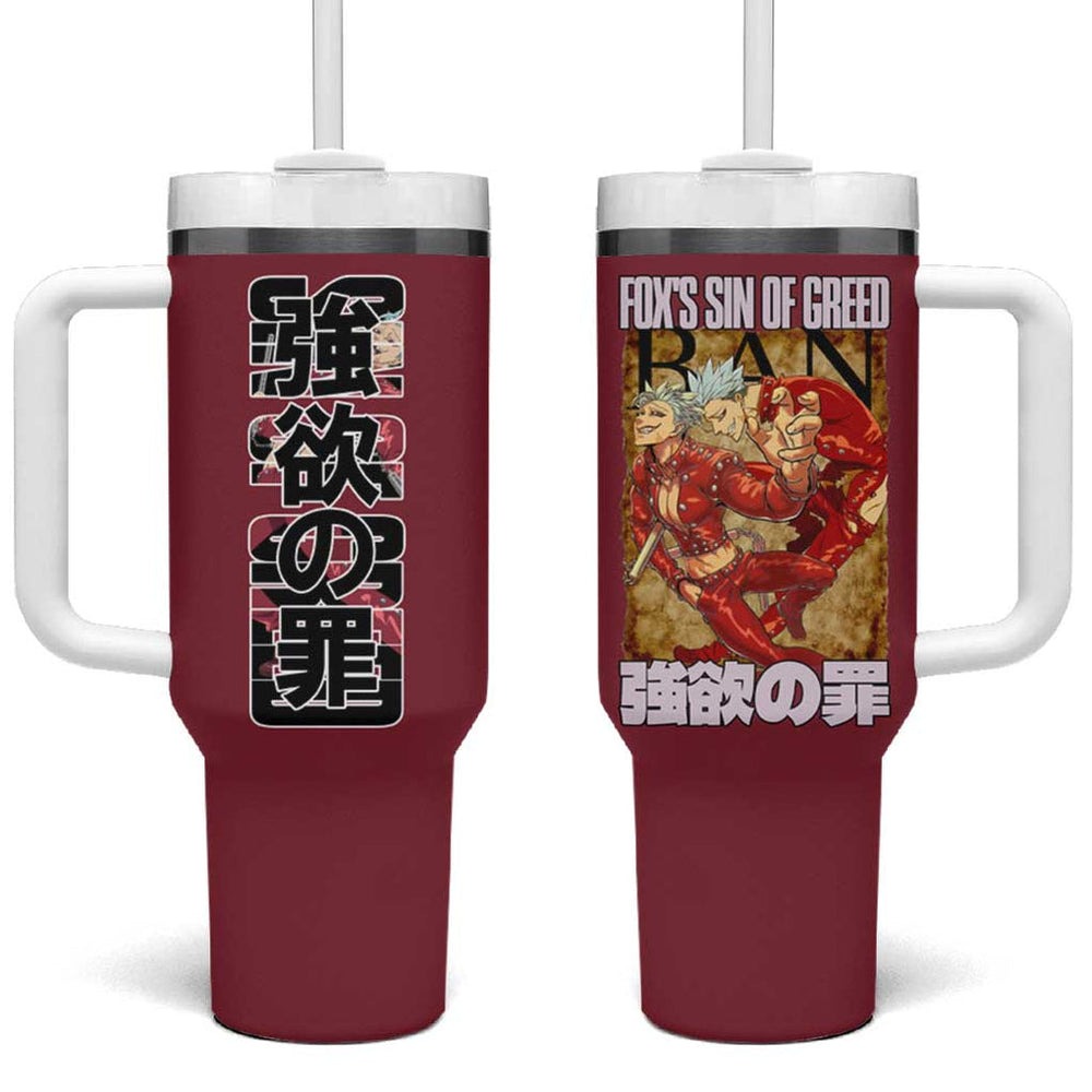 Ban Seven Deadly Sins Tumbler With Handle Anime Style TS04 Ban Seven Deadly Sins Tumbler With Handle Anime Style TS04
