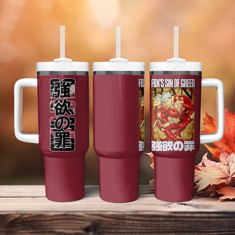 Ban Seven Deadly Sins Tumbler With Handle Anime Style TS04 Ban Seven Deadly Sins Tumbler With Handle Anime Style TS04