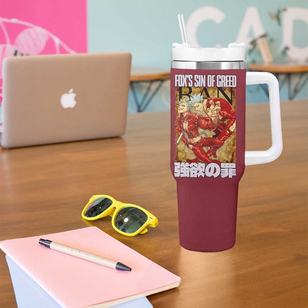 Ban Seven Deadly Sins Tumbler With Handle Anime Style TS04 Ban Seven Deadly Sins Tumbler With Handle Anime Style TS04