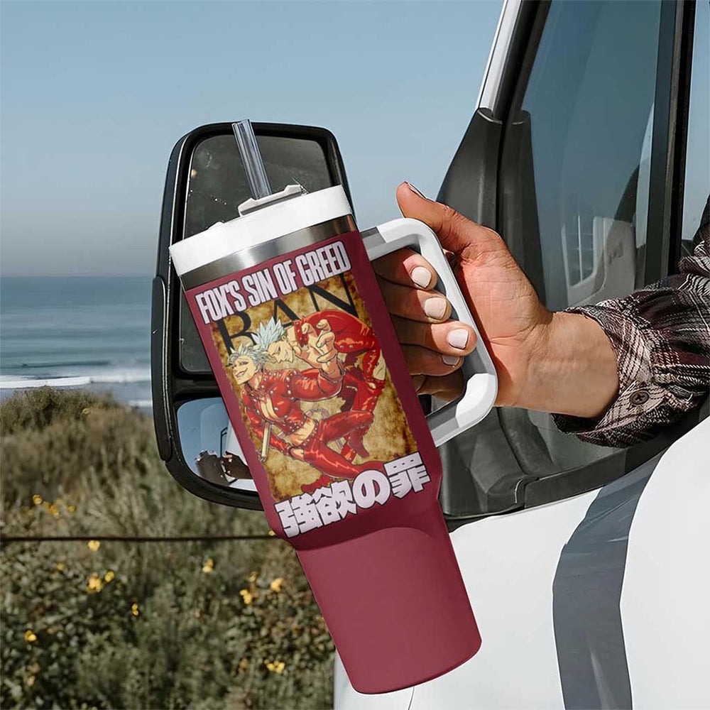 Ban Seven Deadly Sins Tumbler With Handle Anime Style TS04 Ban Seven Deadly Sins Tumbler With Handle Anime Style TS04