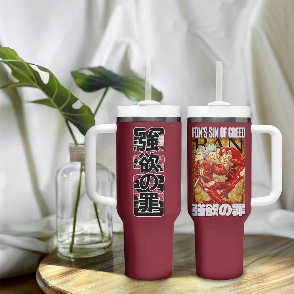 Ban Seven Deadly Sins Tumbler With Handle Anime Style TS04 Ban Seven Deadly Sins Tumbler With Handle Anime Style TS04