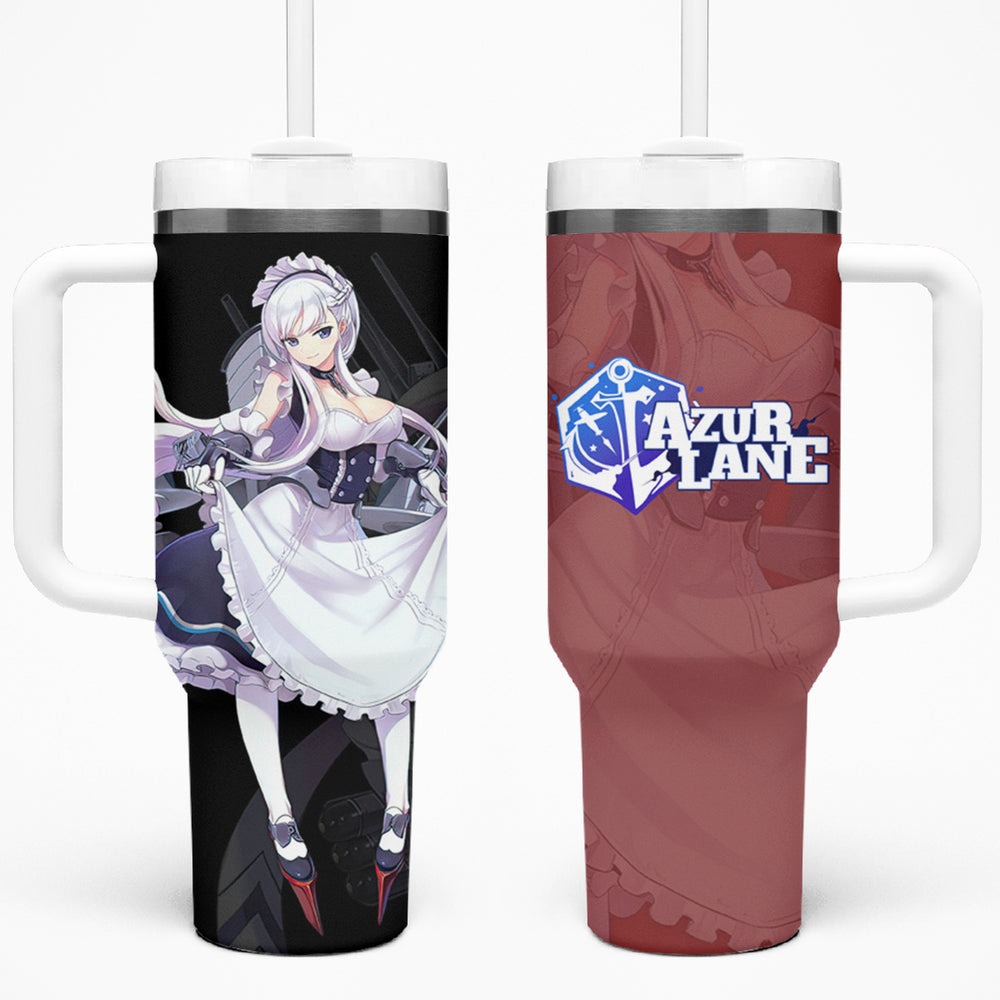 Belfast - Azur Lane Tumbler With Handle Anime Game Style TS04 Belfast - Azur Lane Tumbler With Handle Anime Game Style TS04
