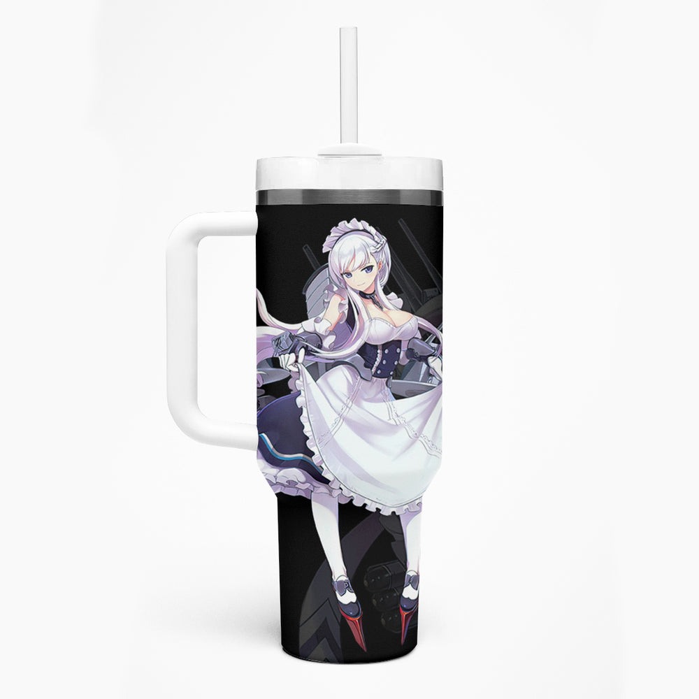 Belfast - Azur Lane Tumbler With Handle Anime Game Style TS04 Belfast - Azur Lane Tumbler With Handle Anime Game Style TS04