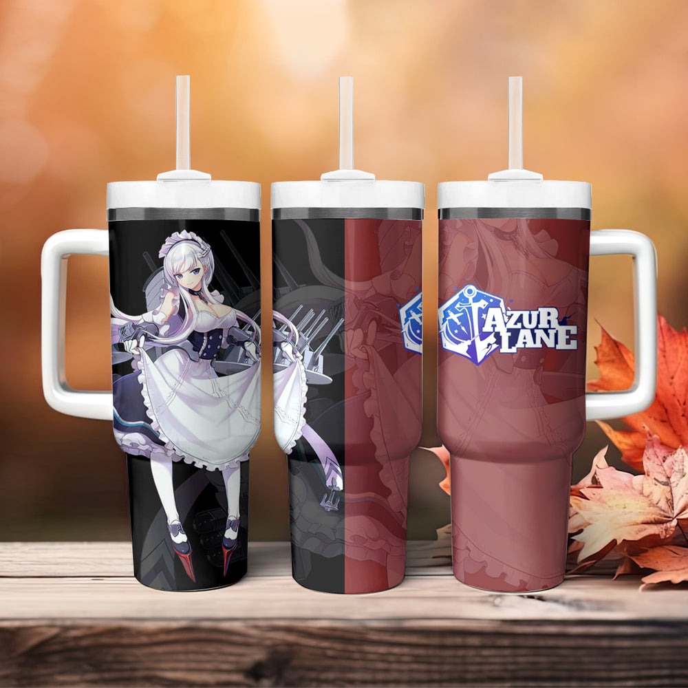 Belfast - Azur Lane Tumbler With Handle Anime Game Style TS04 Belfast - Azur Lane Tumbler With Handle Anime Game Style TS04