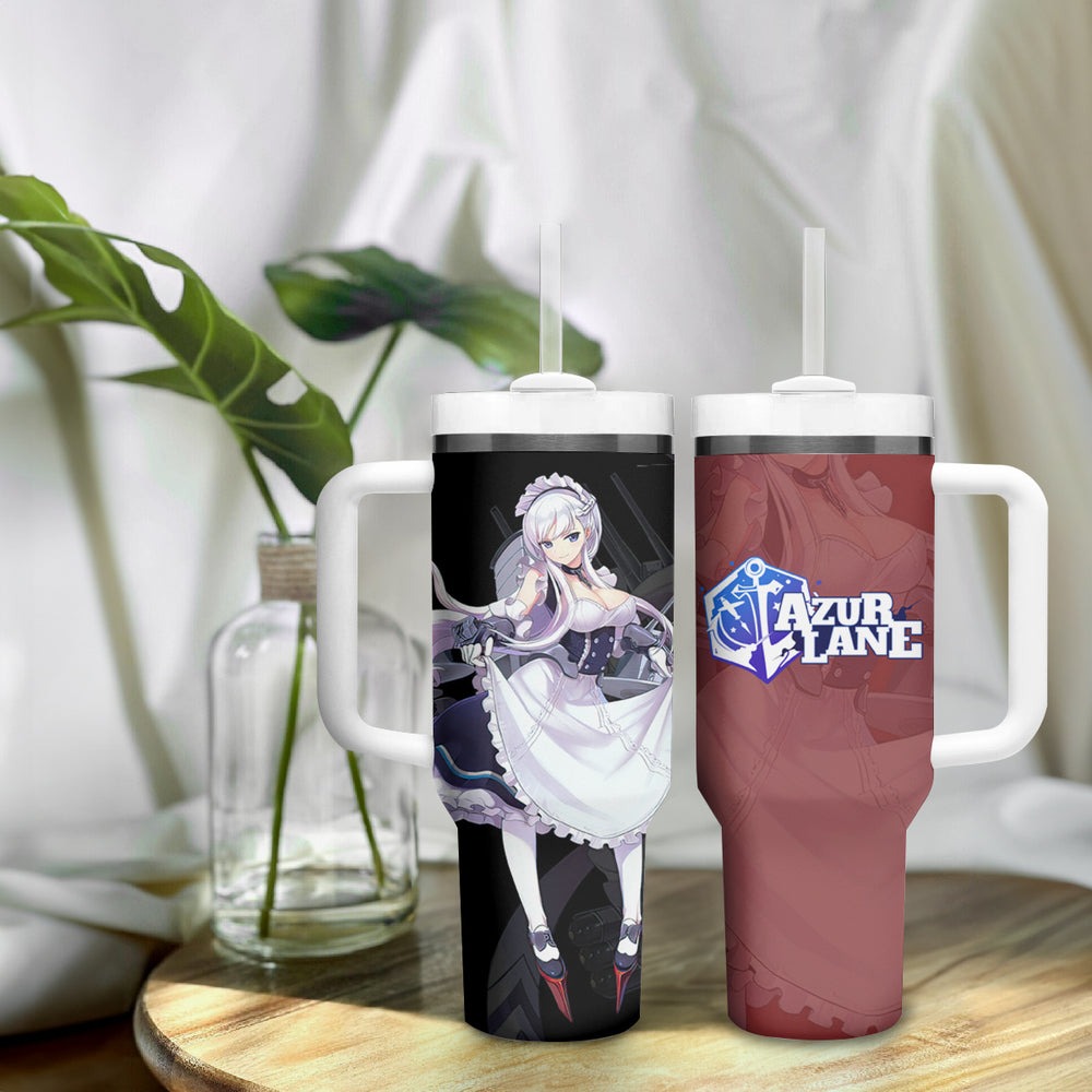 Belfast - Azur Lane Tumbler With Handle Anime Game Style TS04 Belfast - Azur Lane Tumbler With Handle Anime Game Style TS04