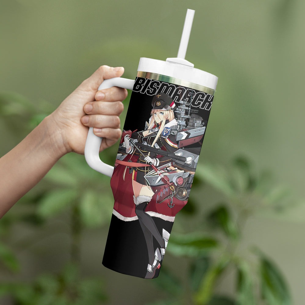 Bismarck - Azur Lane Tumbler With Handle Anime Game Style TS04 Bismarck - Azur Lane Tumbler With Handle Anime Game Style TS04