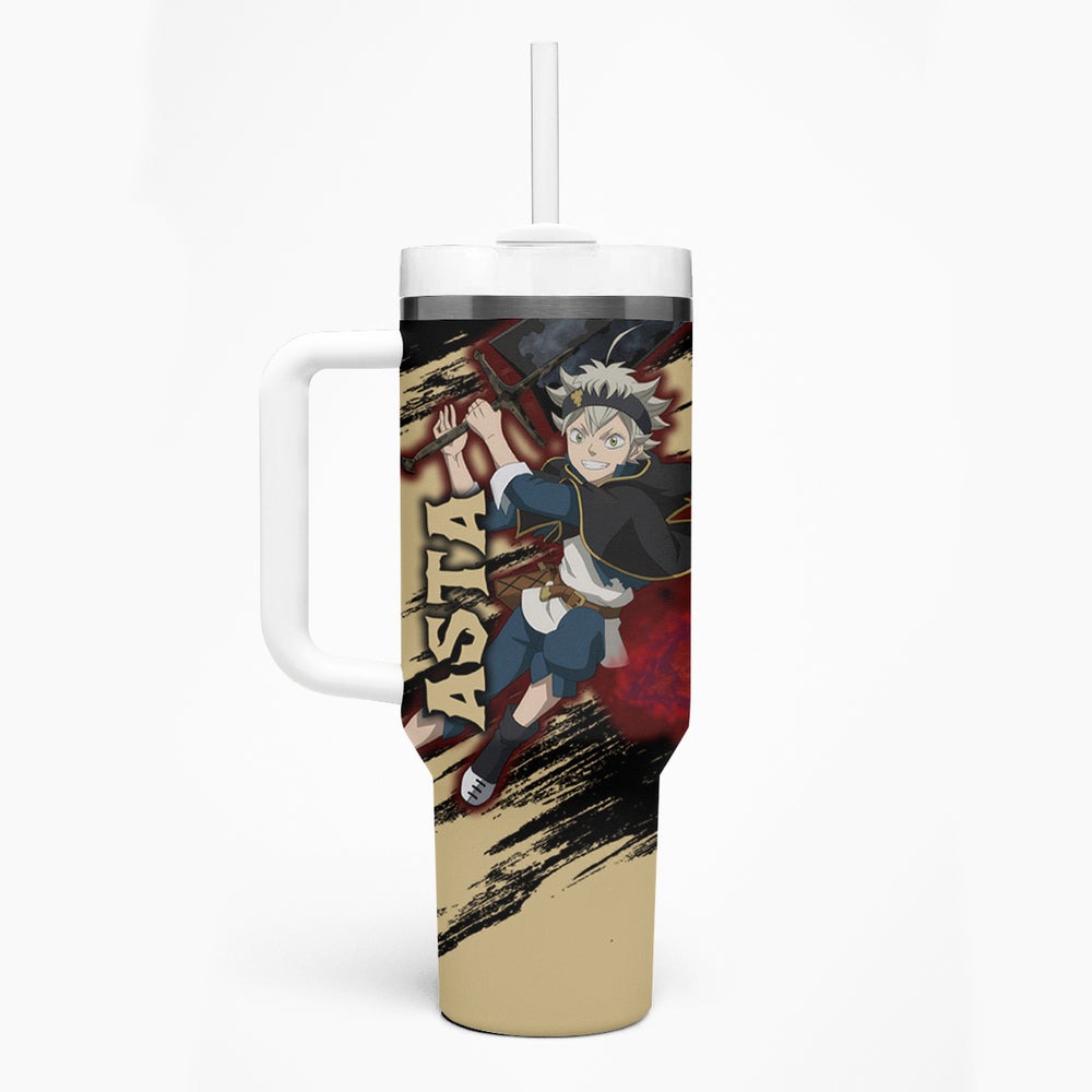 Black Bull Devil Asta - Anime Tumbler With Handle Black Clover Anime TS04 Black Bull Devil Asta - Anime Tumbler With Handle Black Clover Anime TS04