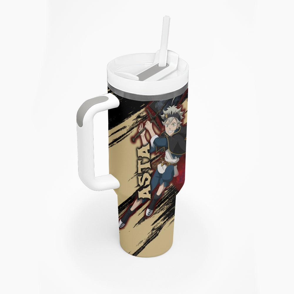 Black Bull Devil Asta - Anime Tumbler With Handle Black Clover Anime TS04 Black Bull Devil Asta - Anime Tumbler With Handle Black Clover Anime TS04