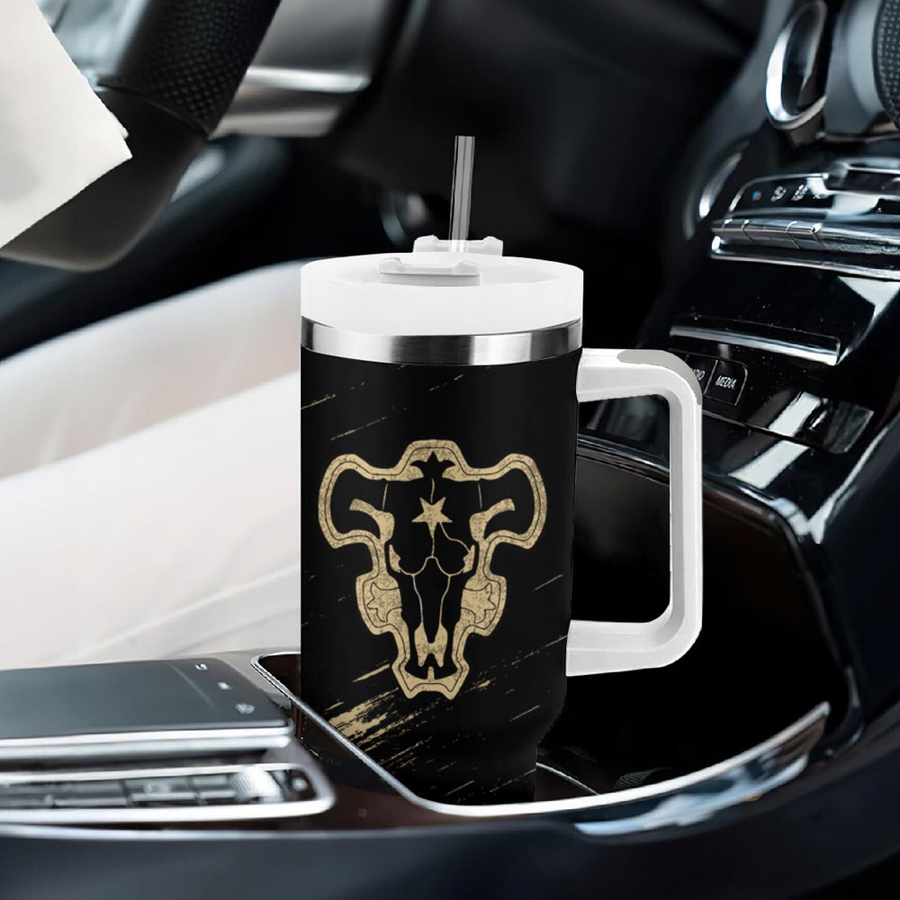 Black Bull Devil Asta - Anime Tumbler With Handle Black Clover Anime TS04 Black Bull Devil Asta - Anime Tumbler With Handle Black Clover Anime TS04