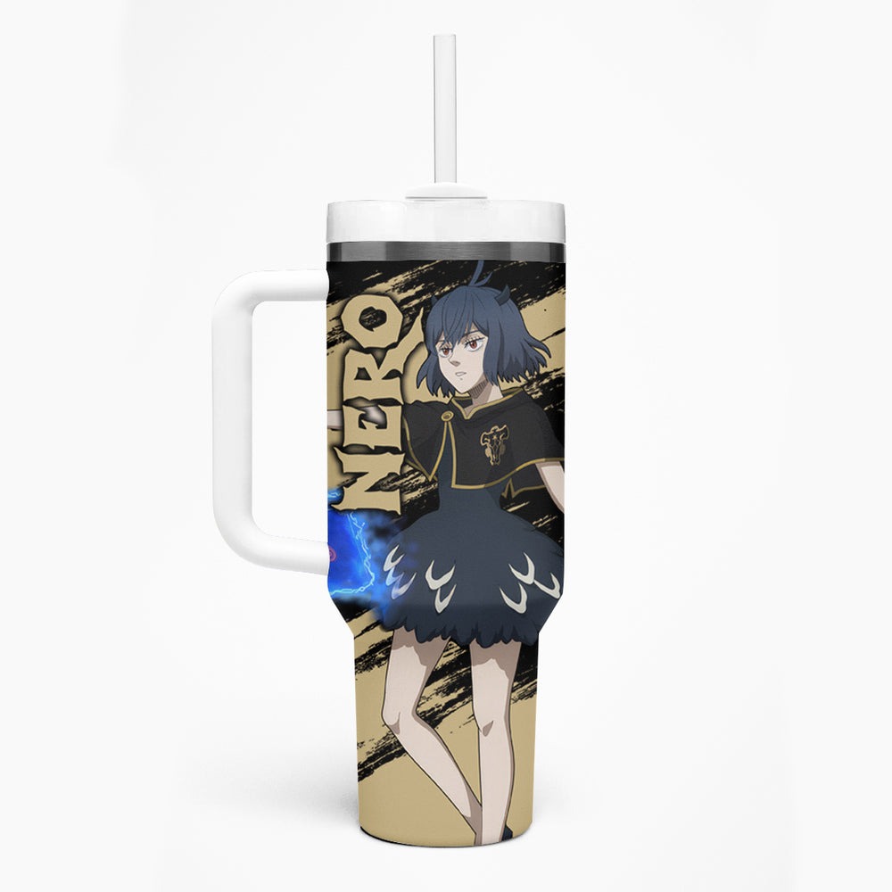 Black Bull Nero Tumbler With Handle Black Clover Anime TS04 Black Bull Nero Tumbler With Handle Black Clover Anime TS04