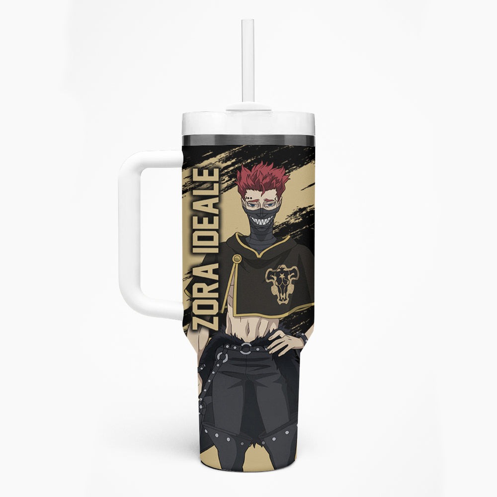 Black Bull Zora Ideale Tumbler With Handle Black Clover Anime TS04